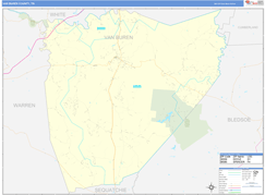 Van Buren County, TN Digital Map Basic Style